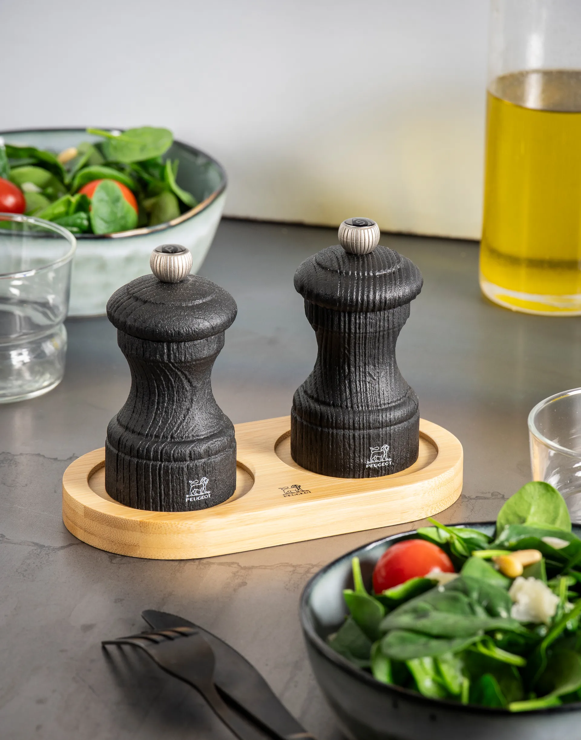 Stojak na przyprawy Linea bez uchwytu, Natural Peugeot