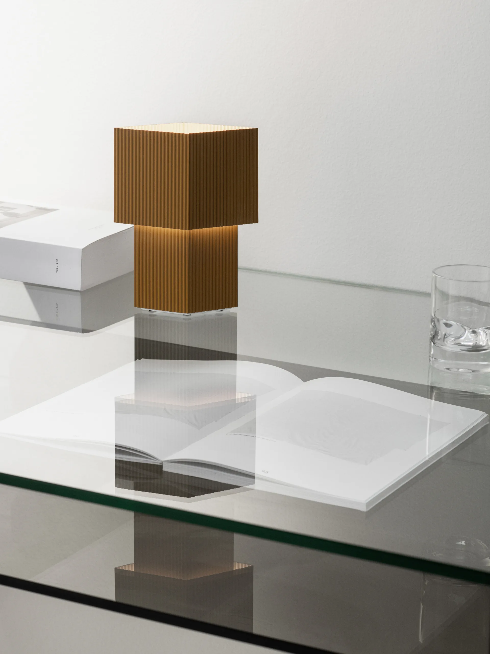 Bezprzewodowa lampa stołowa Romb Mini 19 cm, Cumin Pholc