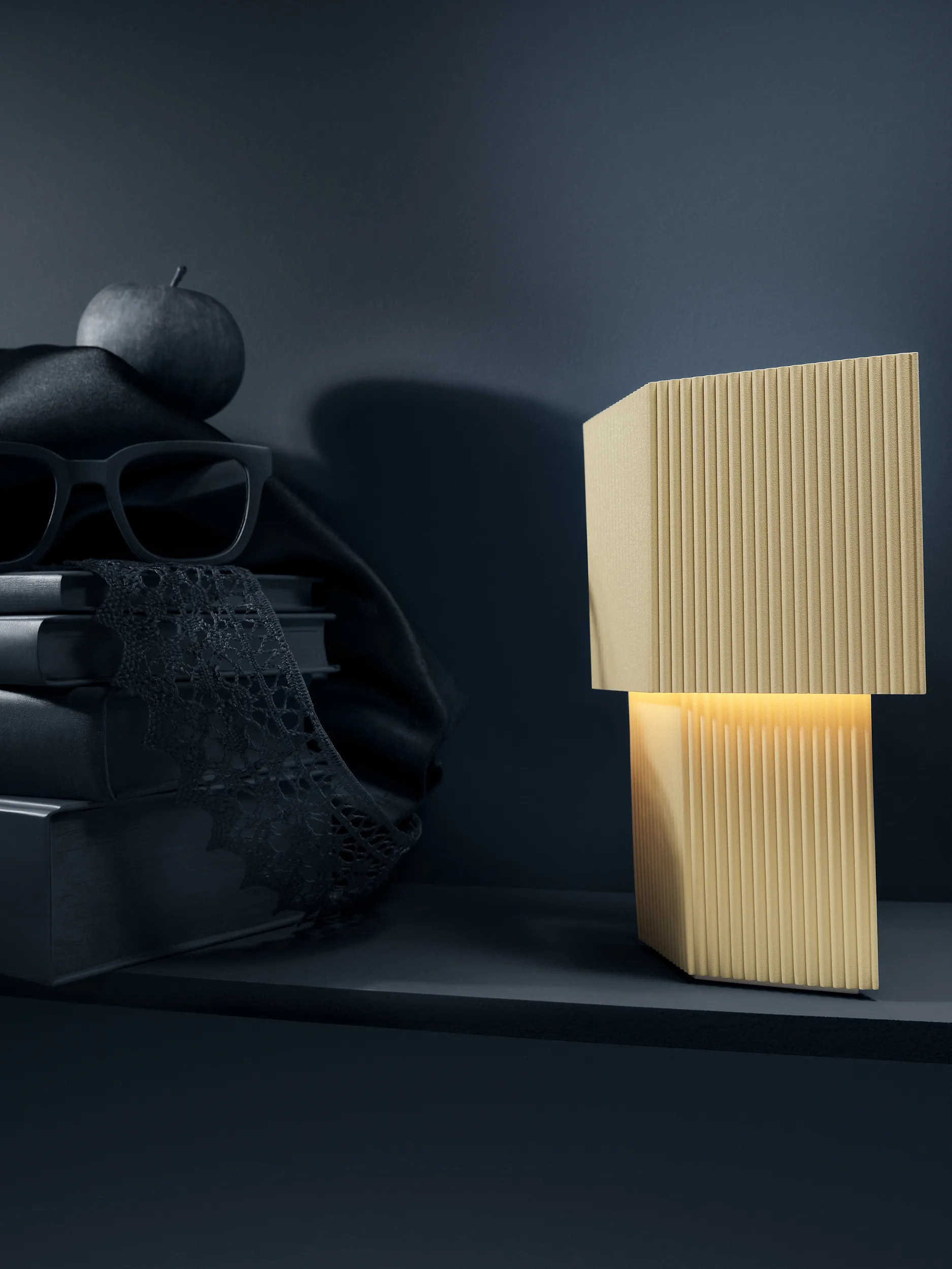 Bezprzewodowa lampa stołowa Romb Mini 19 cm, Wanilia Pholc