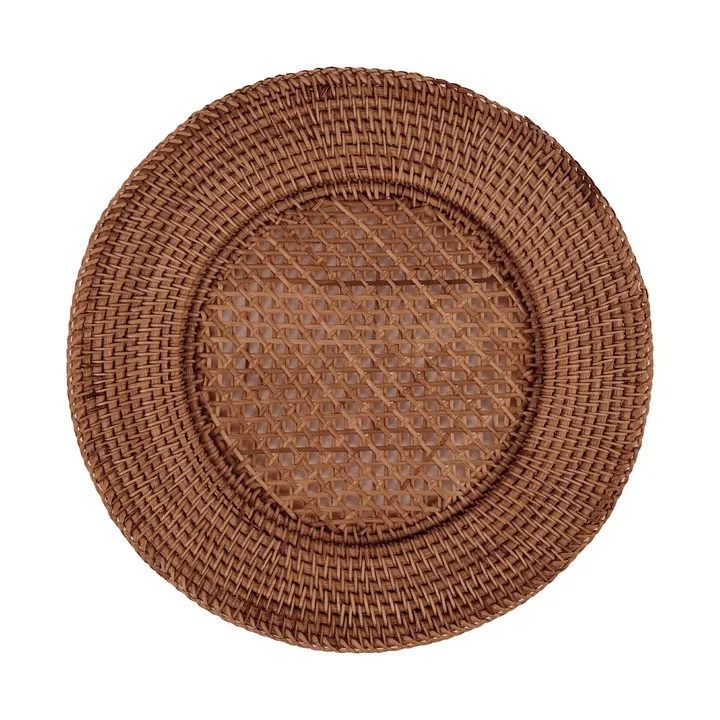 Classic Rattan podkładka stołowa - Ciemnobrązowy, 33 cm - Pick a Poppy