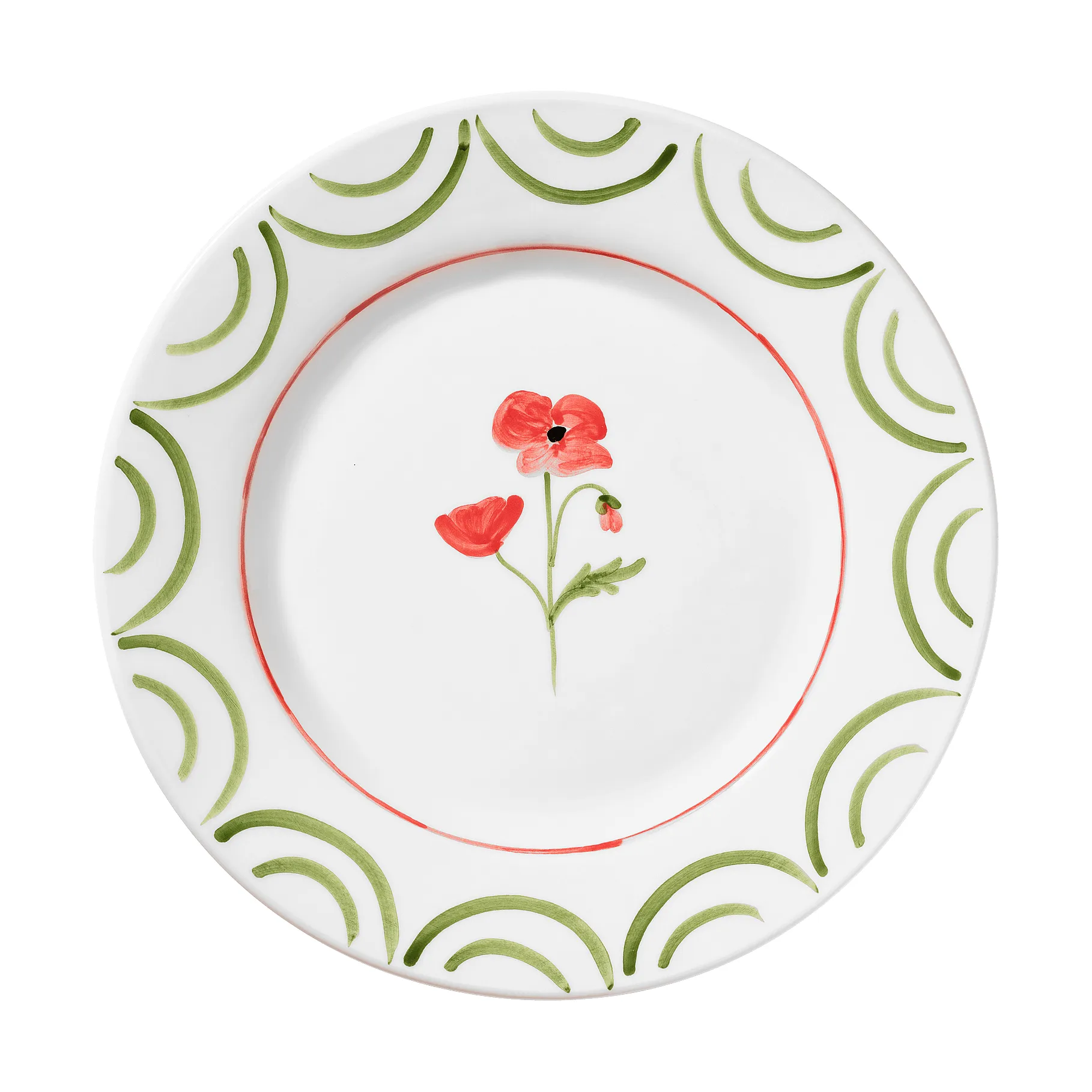 Cottage Flower talerz, Poppy Red, 28 cm Pick a Poppy