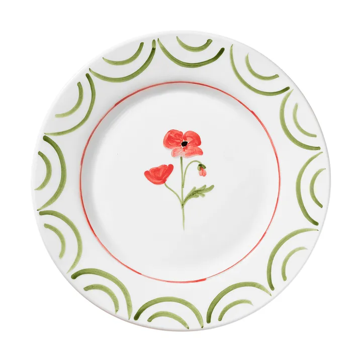 Cottage Flower talerz - Poppy Red, 28 cm - Pick a Poppy