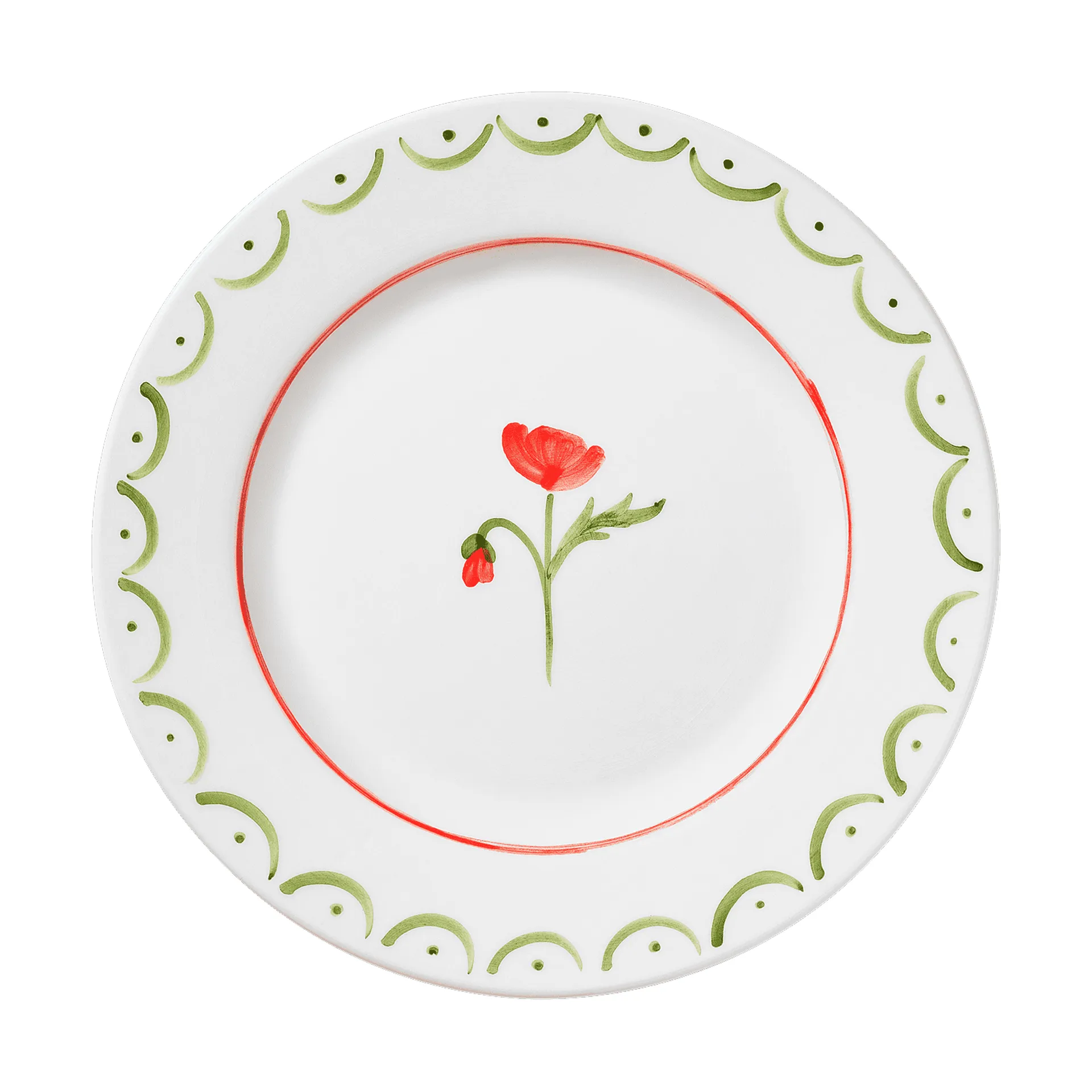 Cottage Flower talerz sałatkowy, Poppy Red, 22 cm Pick a Poppy