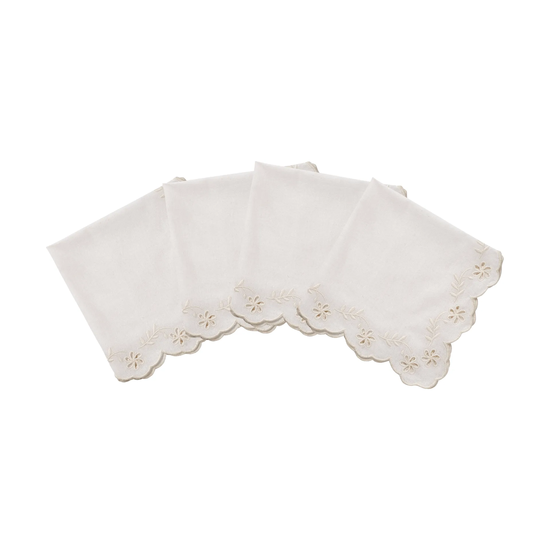 Lace bawełniana serwetka, Offwhite, zestaw 4 szt., 45x45 cm Pick a Poppy