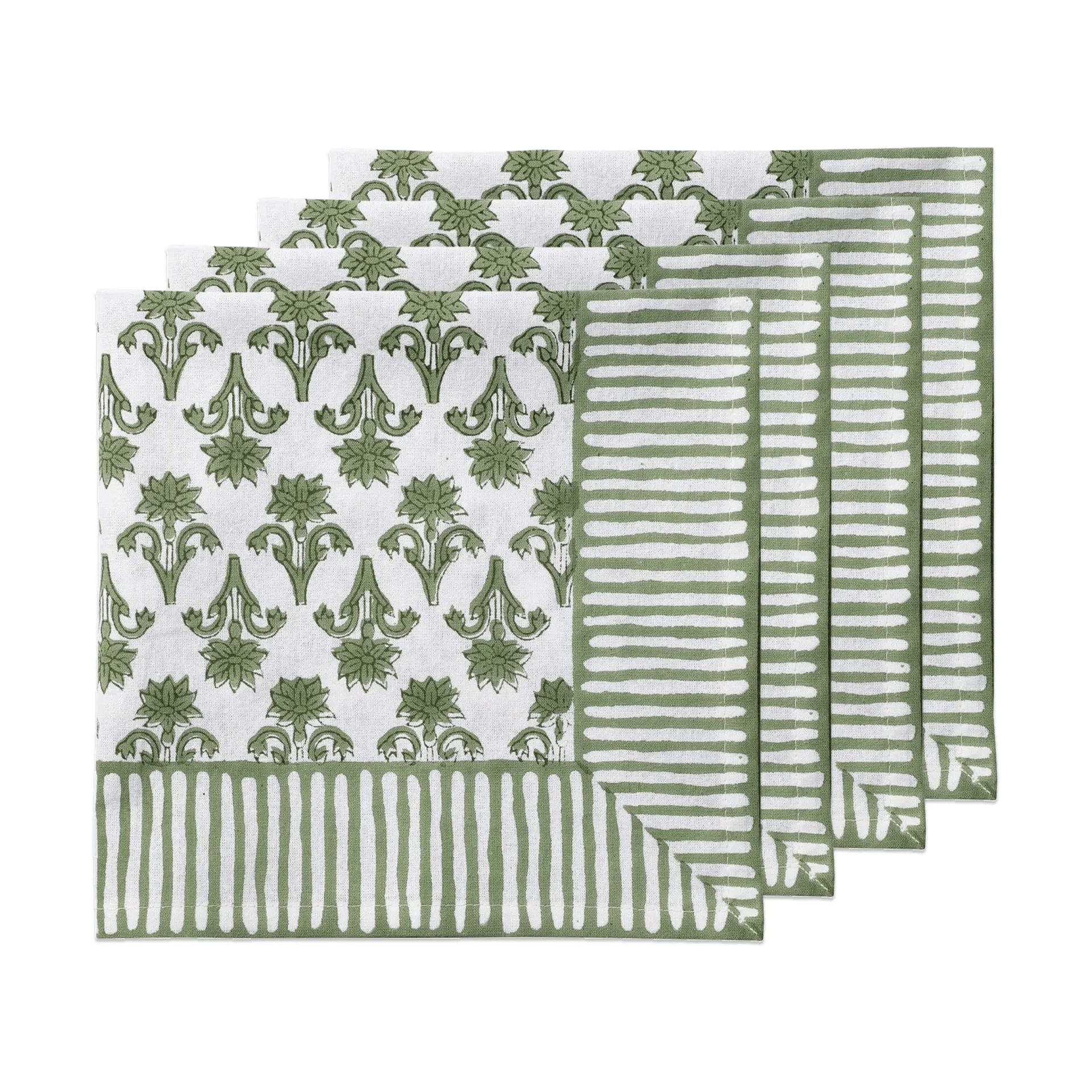 Lily serwetka bawełniana, Zielony, 4‑pak, 45x45 cm Pick a Poppy