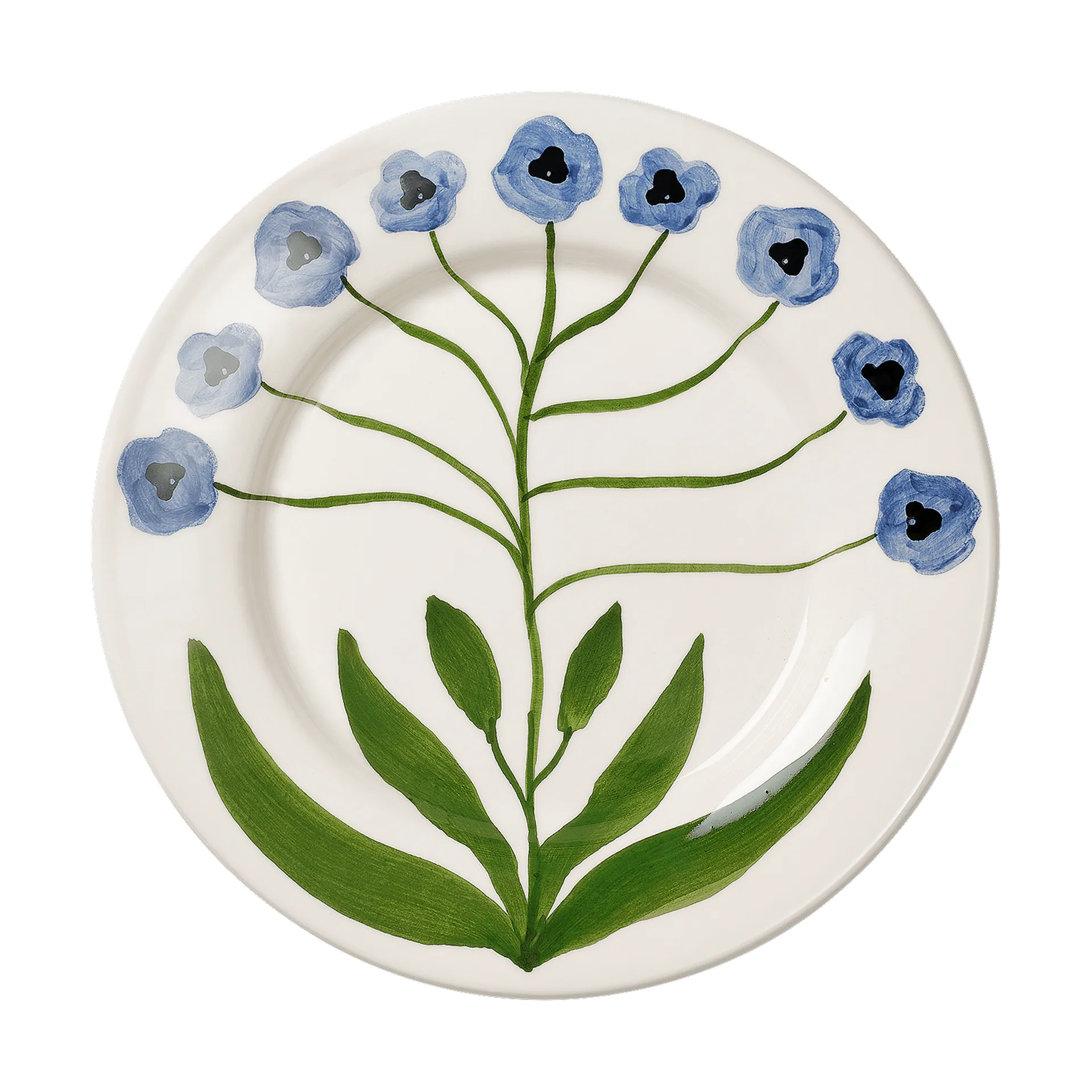 Madelen Möllard Pansy talerz sałatkowy, Blue, 22 cm Pick a Poppy