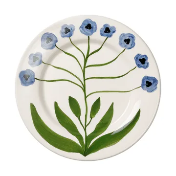 Madelen Möllard Pansy talerz sałatkowy - Blue, 22 cm - Pick a Poppy