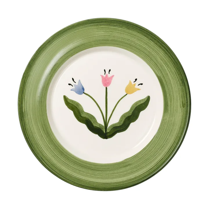 Madelen Möllard Tulip talerz sałatkowy - Green, 22 cm - Pick a Poppy