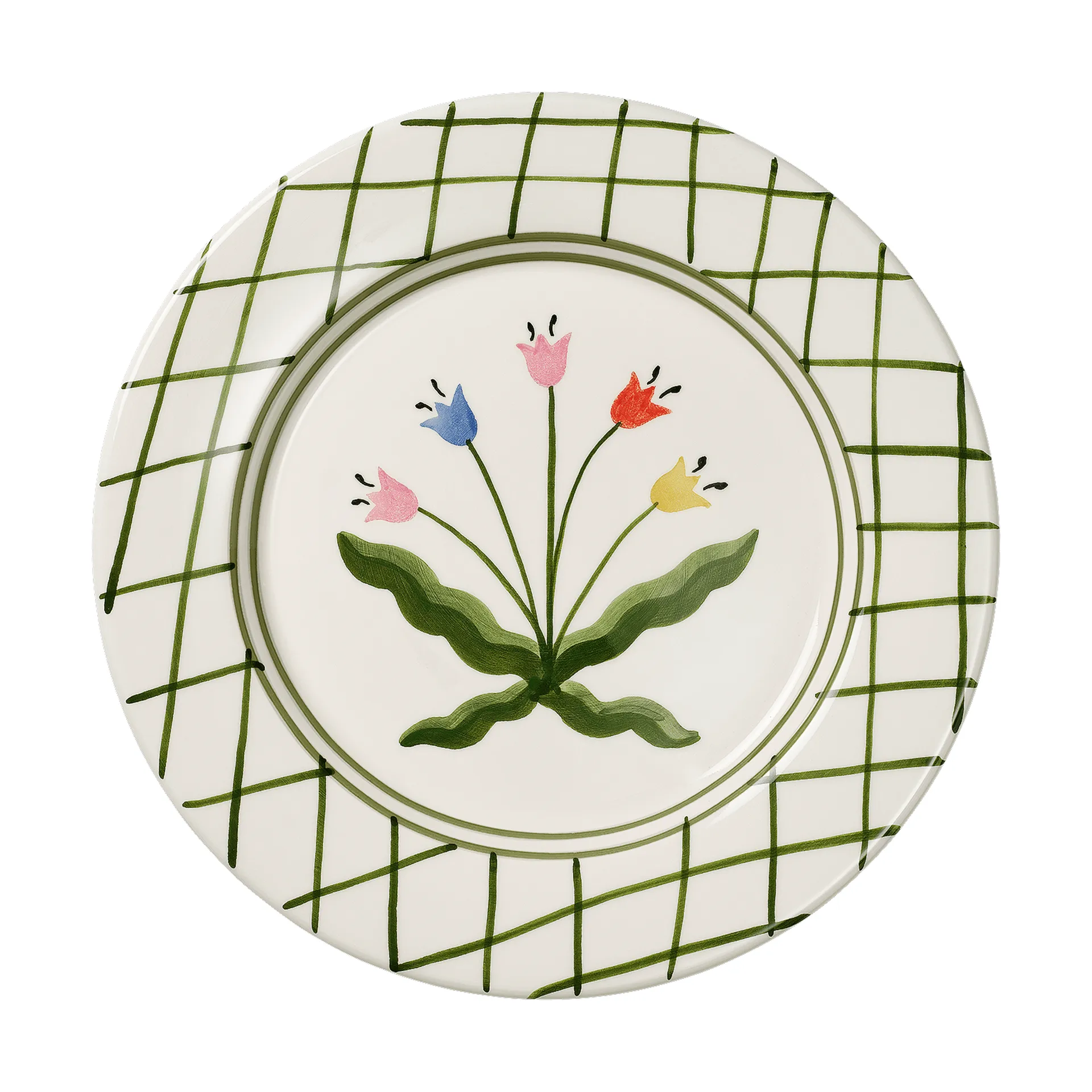 Madelen Möllard Tulip talerz, Zielony, 28 cm Pick a Poppy