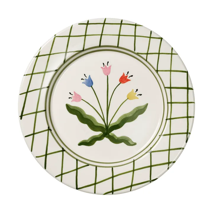 Madelen Möllard Tulip talerz - Zielony, 28 cm - Pick a Poppy