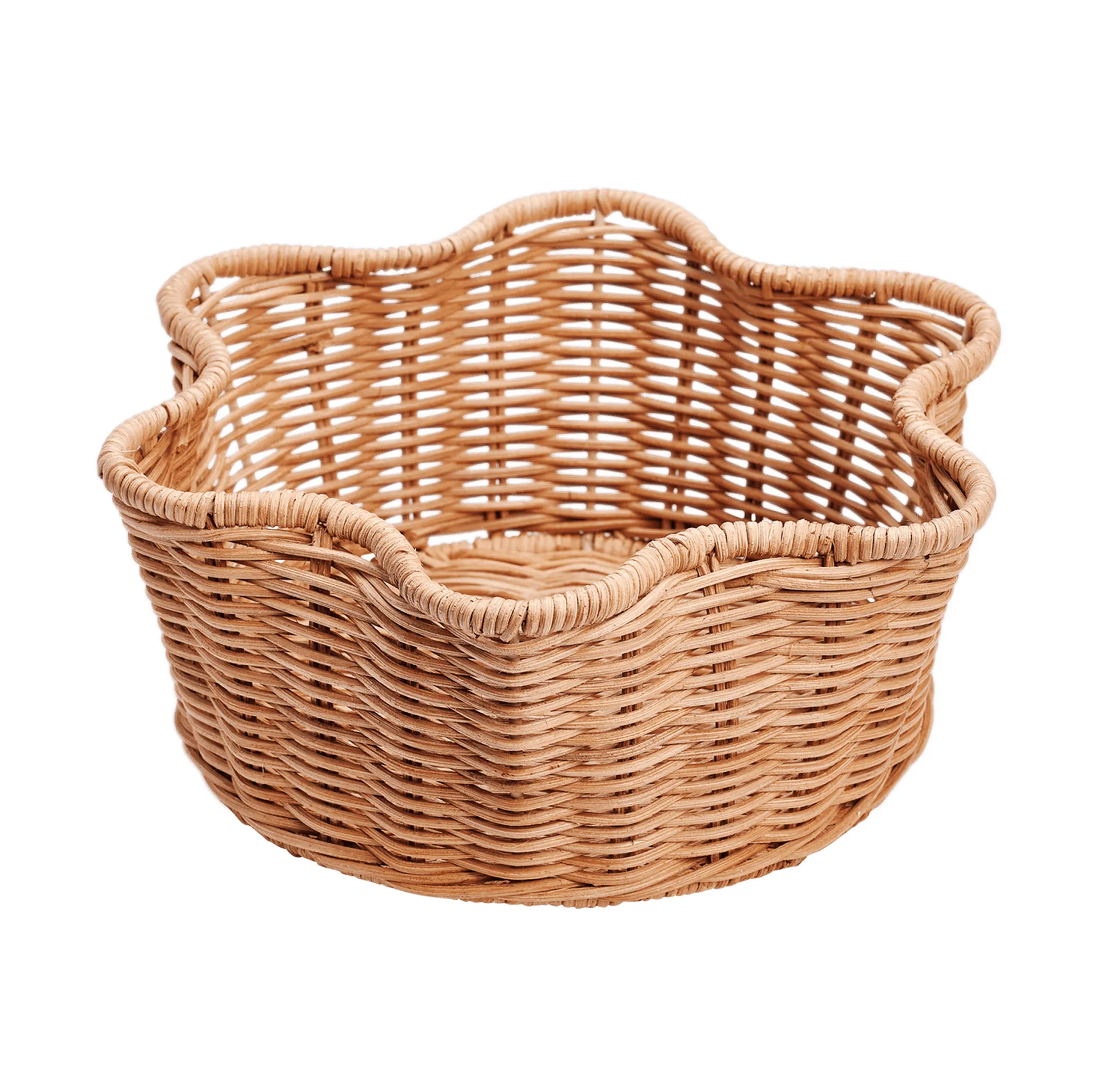 Rattan Round kosz, Natural, 23 cm Pick a Poppy