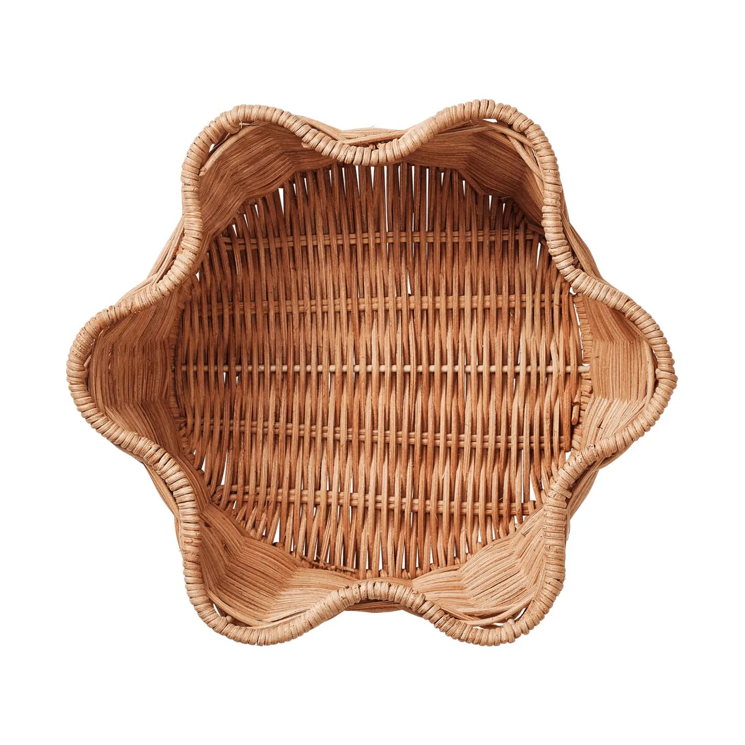 Rattan Round kosz, Natural, 23 cm Pick a Poppy