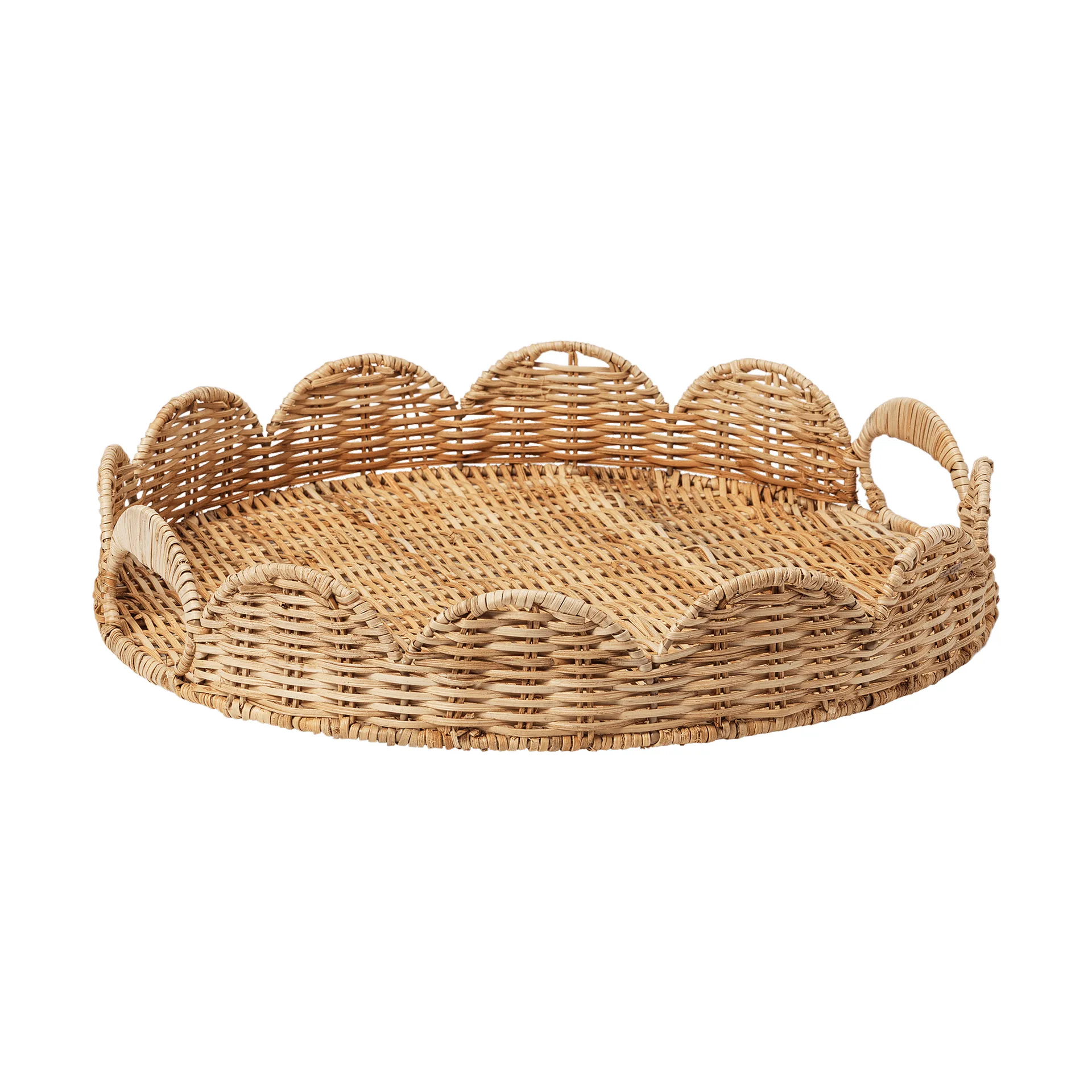 Round Scallop taca, Natural, 40 cm Pick a Poppy