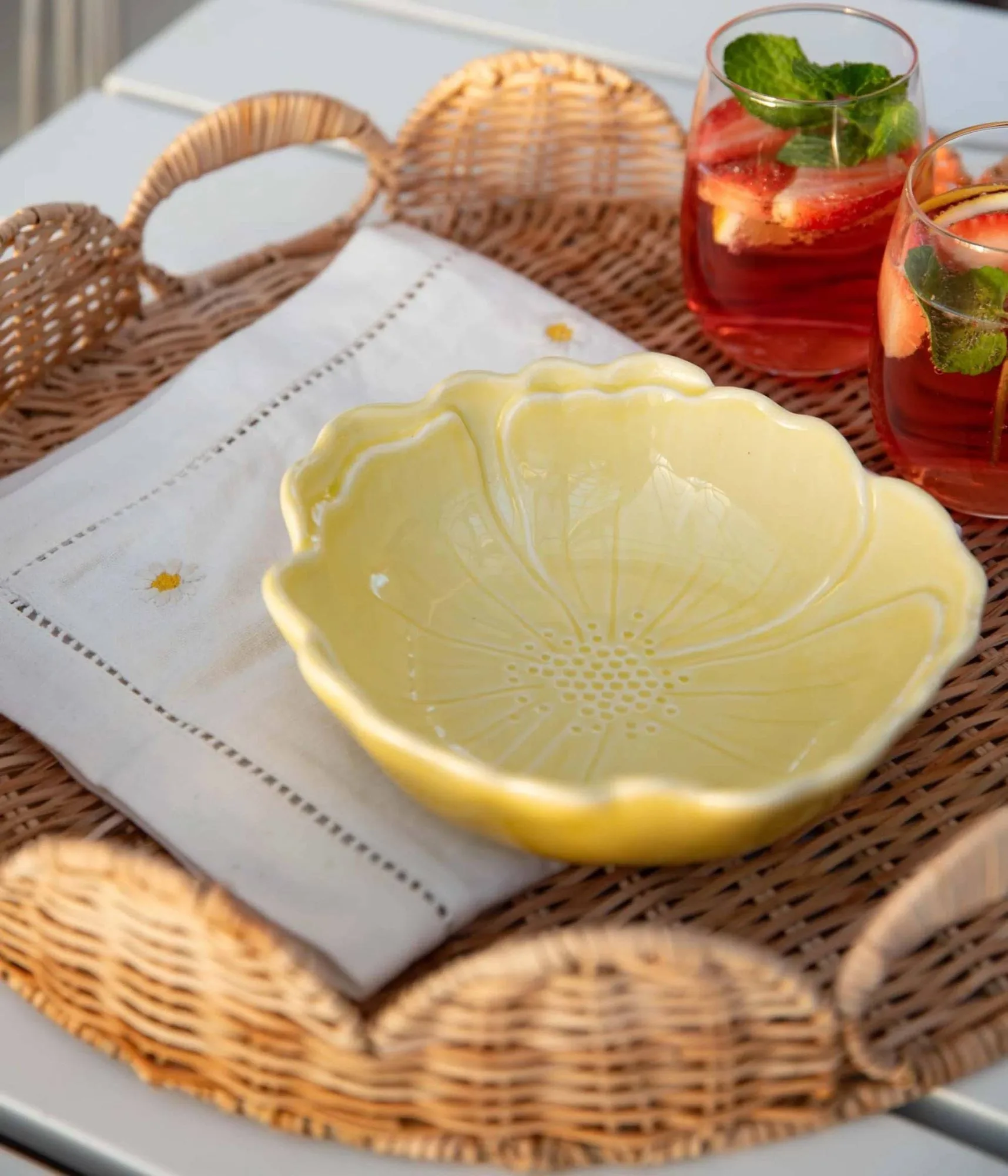 Round Scallop taca, Natural, 40 cm Pick a Poppy