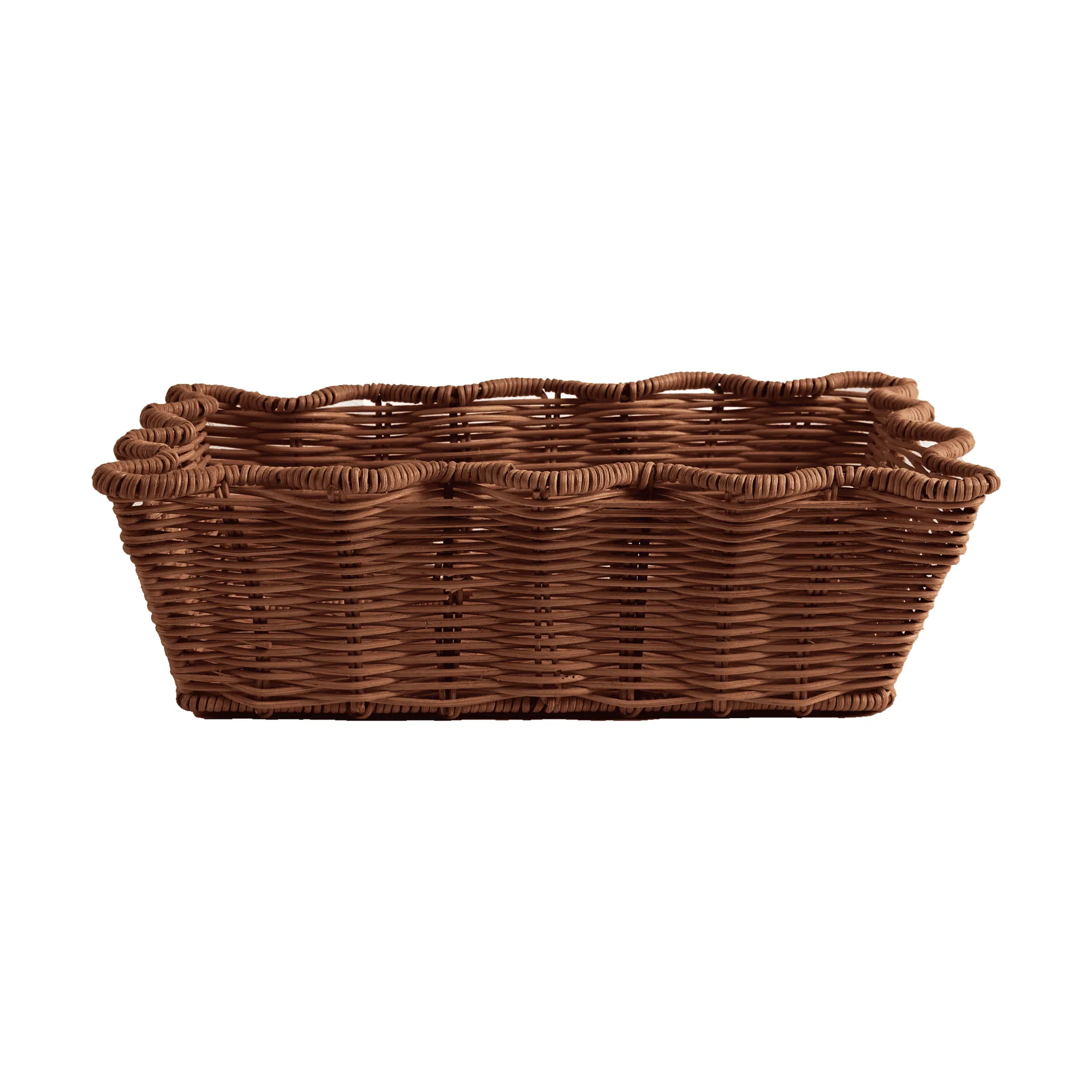 Scallop Rattan kosz, Dark Brown, 20x30 cm Pick a Poppy