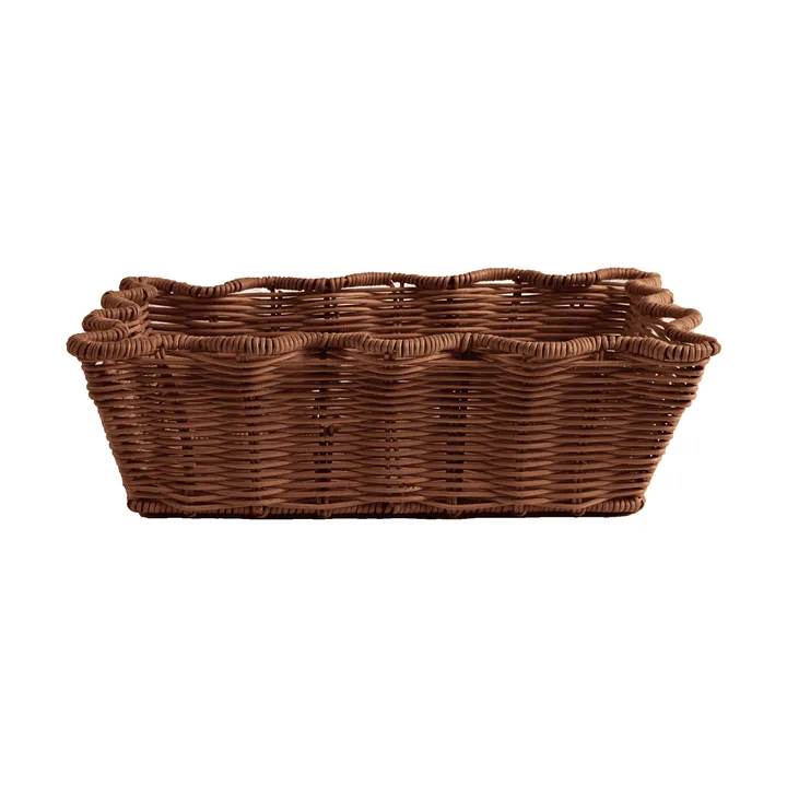 Scallop Rattan kosz - Dark Brown, 20x30 cm - Pick a Poppy