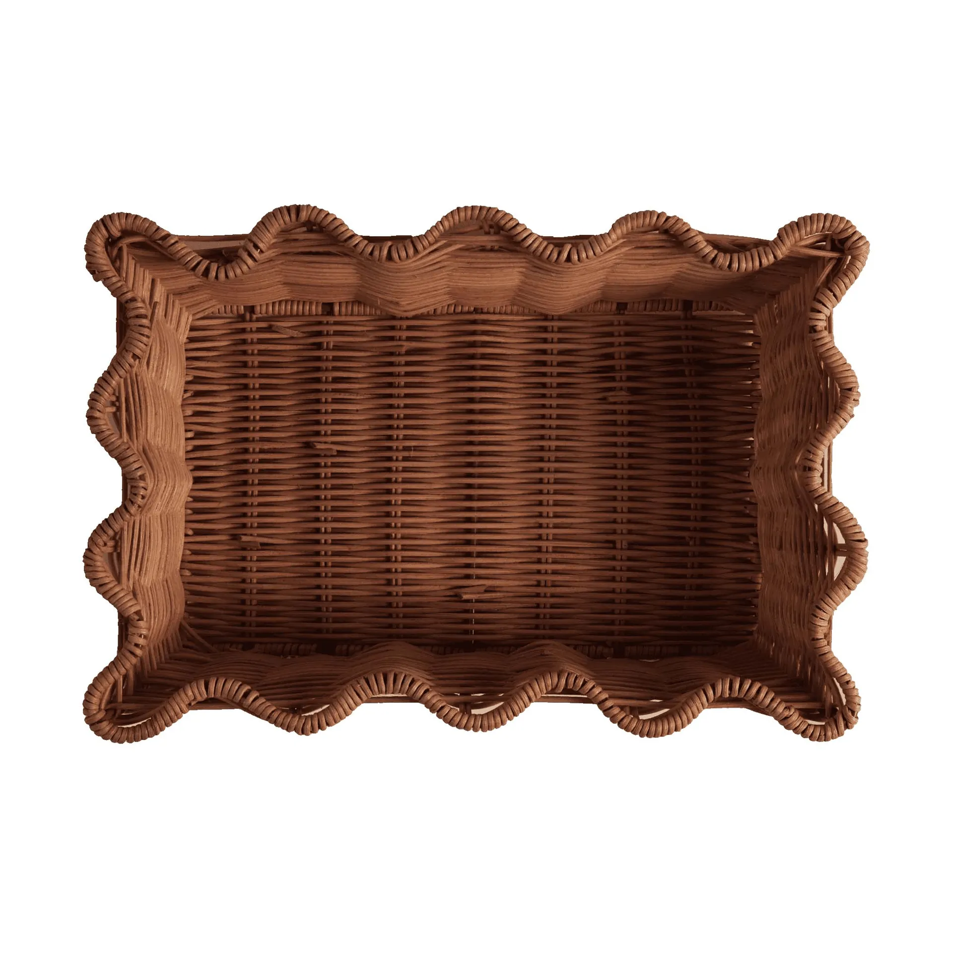 Scallop Rattan kosz, Dark Brown, 20x30 cm Pick a Poppy