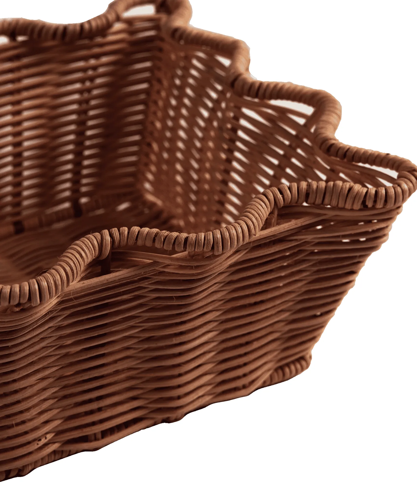 Scallop Rattan kosz, Dark Brown, 20x30 cm Pick a Poppy