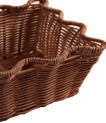 Scallop Rattan kosz - Dark Brown, 20x30 cm - Pick a Poppy