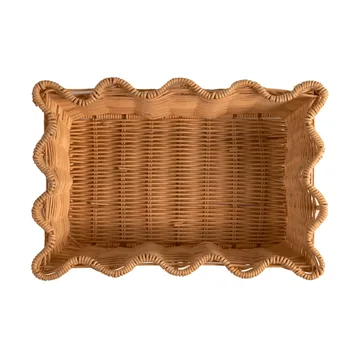 Scallop Rattan kosz - Natural, 20x30 cm - Pick a Poppy
