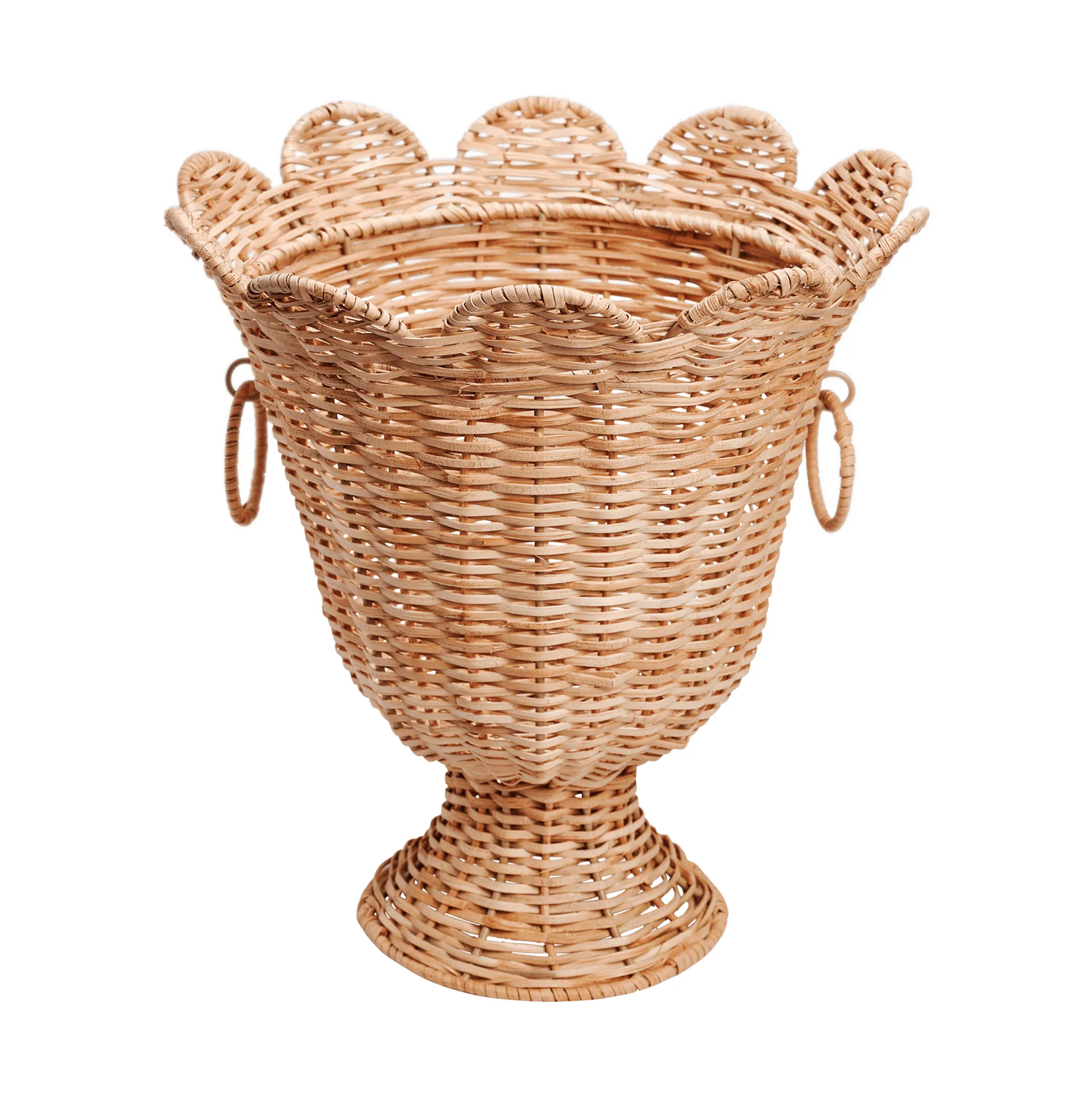 Scallop wazon rattanowy, Natural, 30x31 cm Pick a Poppy