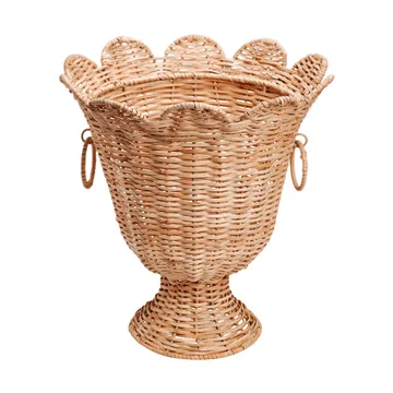 Scallop wazon rattanowy - Natural, 30x31 cm - Pick a Poppy