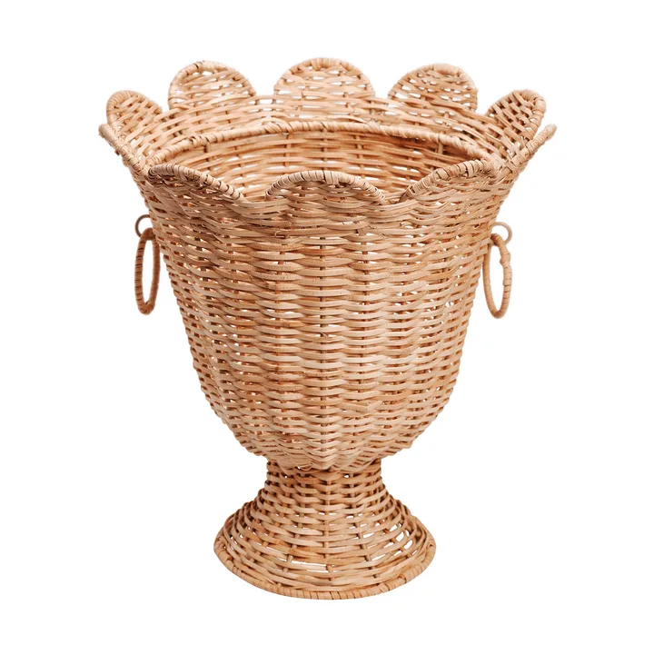 Scallop wazon rattanowy - Natural, 30x31 cm - Pick a Poppy