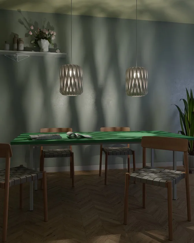 Lampa wisząca Pilke Signature Ø18 cm, Biały Pilke