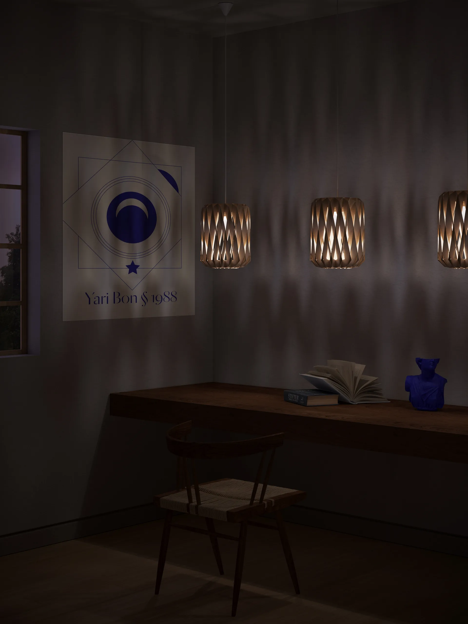 Lampa wisząca Pilke Signature Ø18 cm, Brzoza Pilke