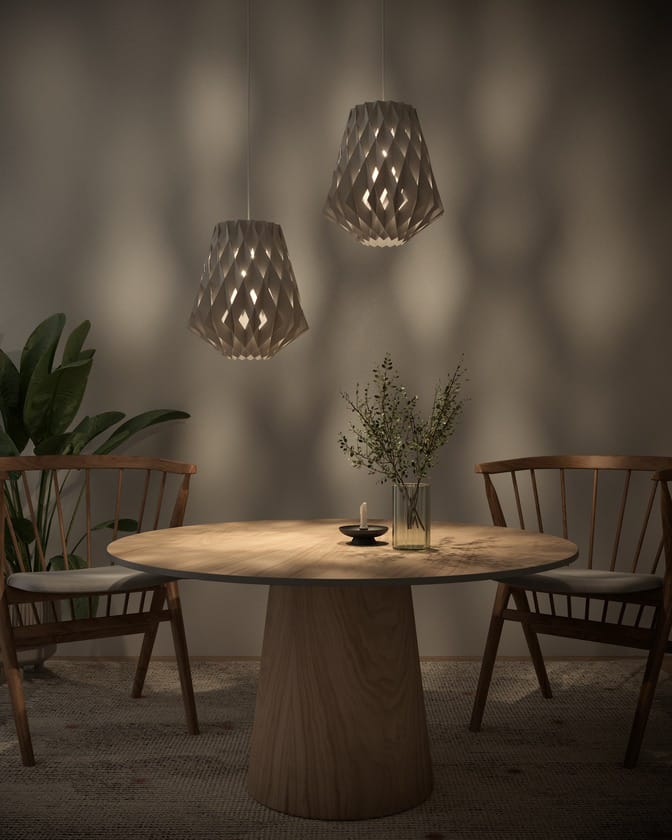 Lampa wisząca Pilke Signature Ø28 cm, Biały Pilke