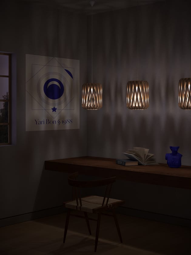 Lampa wisząca Pilke Signature Ø28 cm, Brzoza Pilke