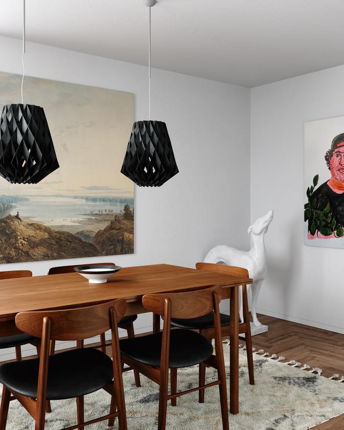 Lampa wisząca Pilke Signature Ø36 cm, Czarny Pilke