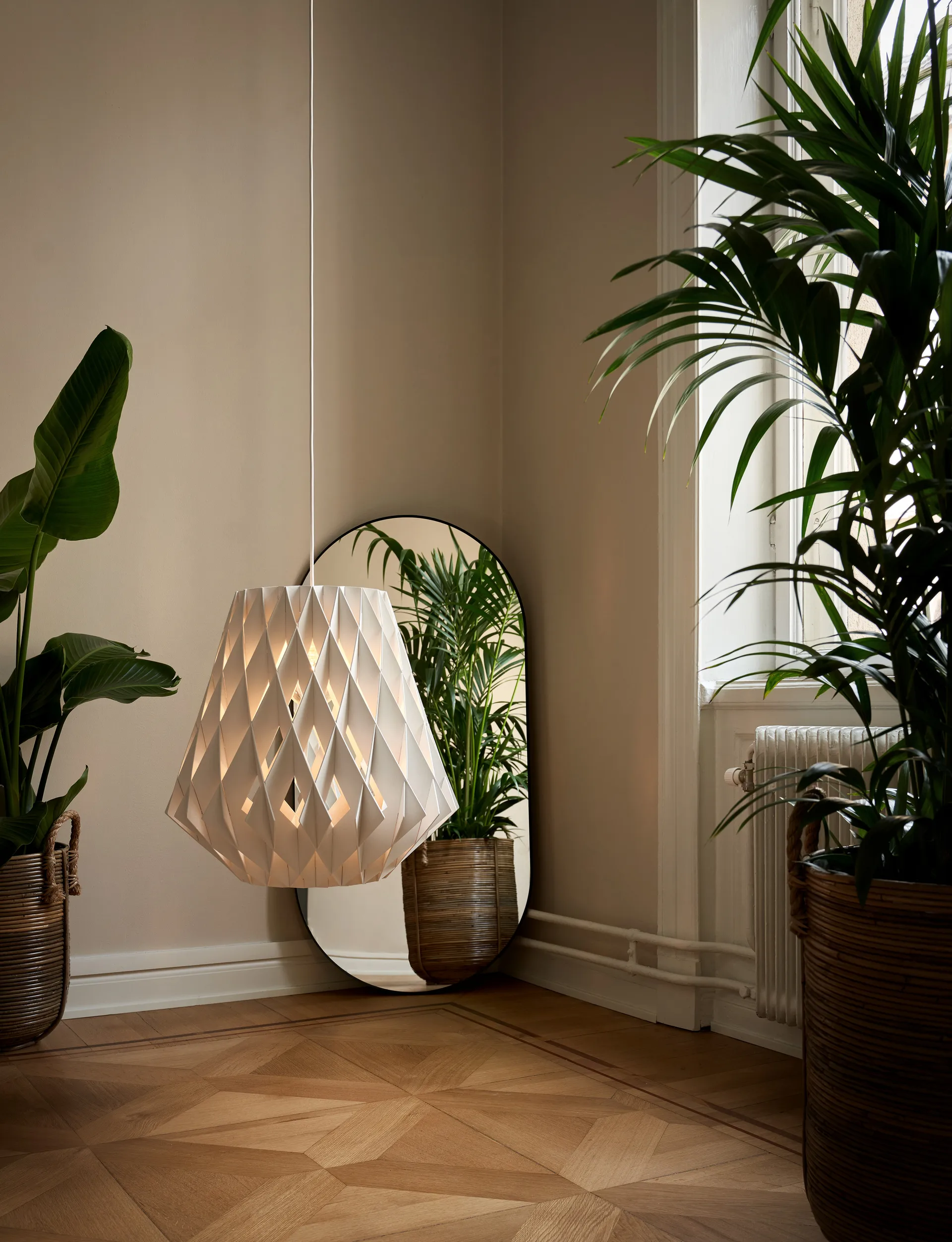 Lampa wisząca Pilke Signature Ø50 cm, Biały Pilke