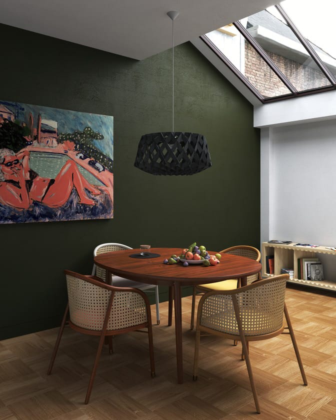 Lampa wisząca Pilke Signature Ø60 cm, Czarny Pilke
