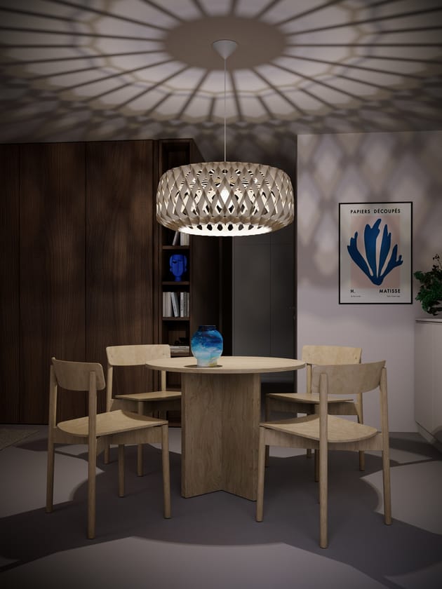 Lampa wisząca Pilke Signature Ø80 cm, Brzoza Pilke