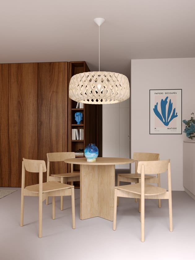 Lampa wisząca Pilke Signature Ø80 cm, Brzoza Pilke