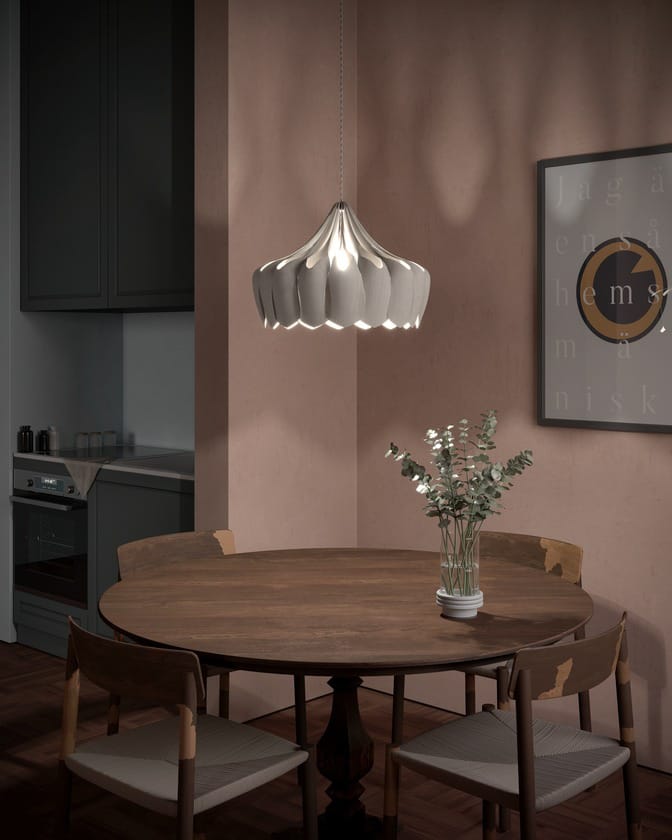 Lampa wisząca Pioni S Ø38 cm, Biały Pilke