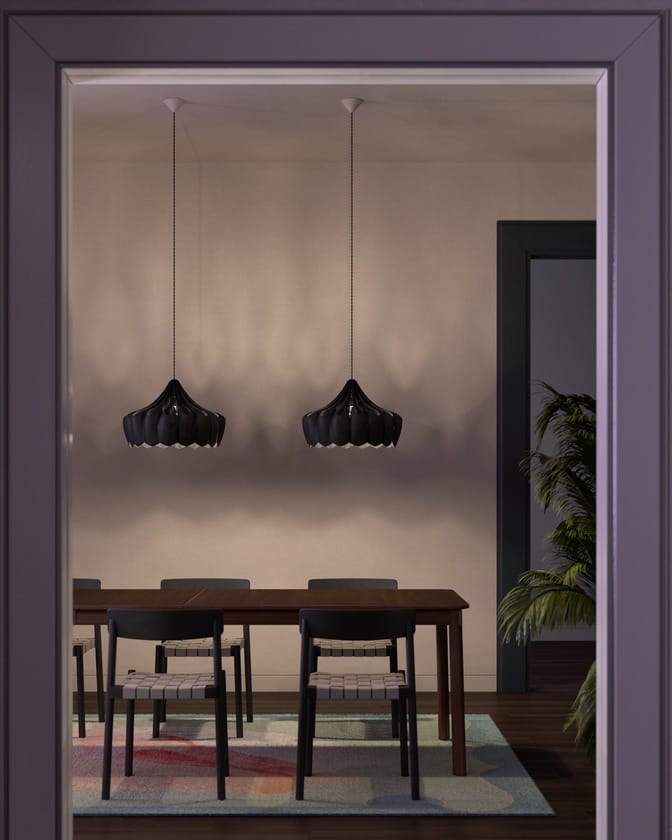 Lampa wisząca Pioni S Ø38 cm, Czarny Pilke