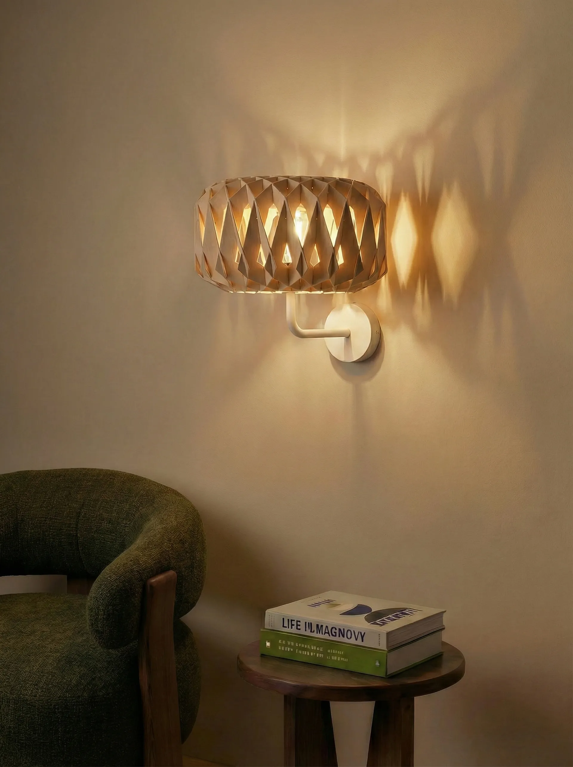 Signature 25 kinkiet, Brzoza, Ø28×15,5 cm Pilke