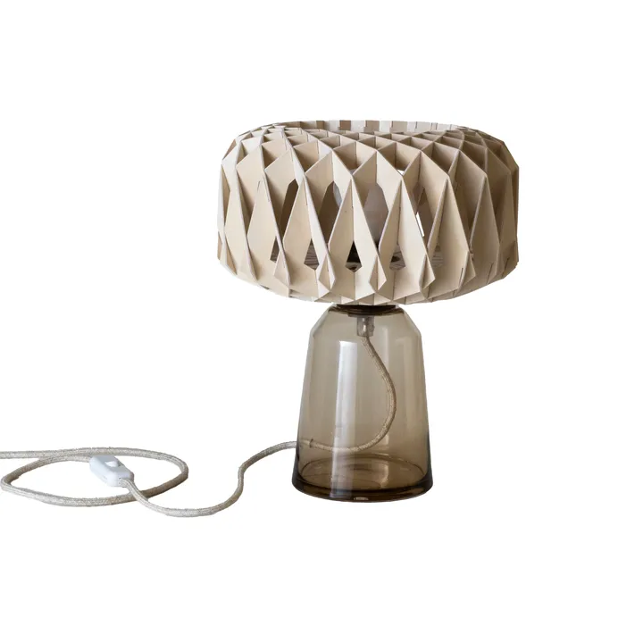 Signature 25 lampa stołowa - Amber-brzoza, Ø28×34 cm - Pilke