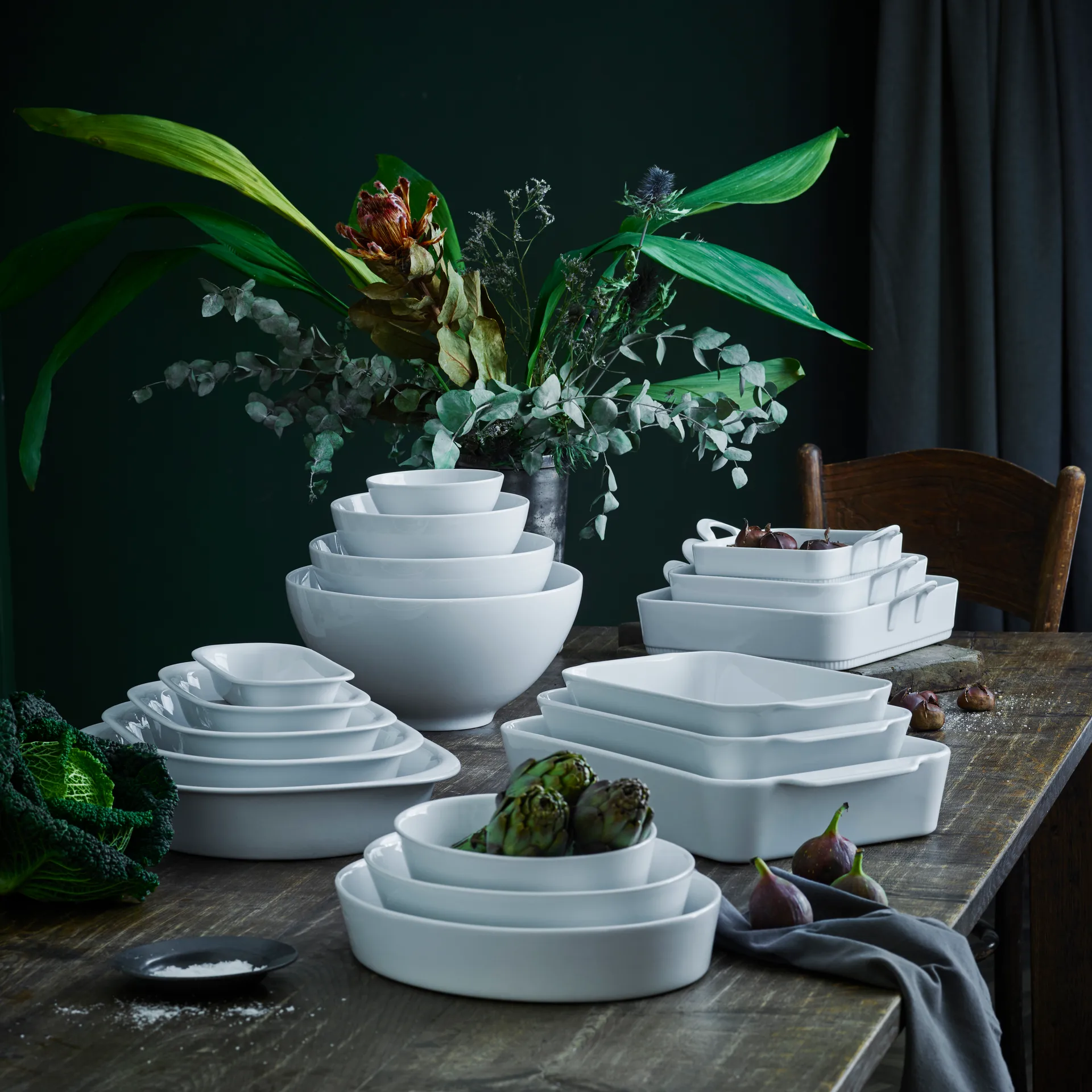 Pillivuyt patelnia głęboka biała, 44x26 cm Pillivuyt