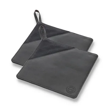 Rękawica do garnków Pillivuyt Gourmet 20,5x20,5 cm 2-pak - Czarna skóra - Pillivuyt