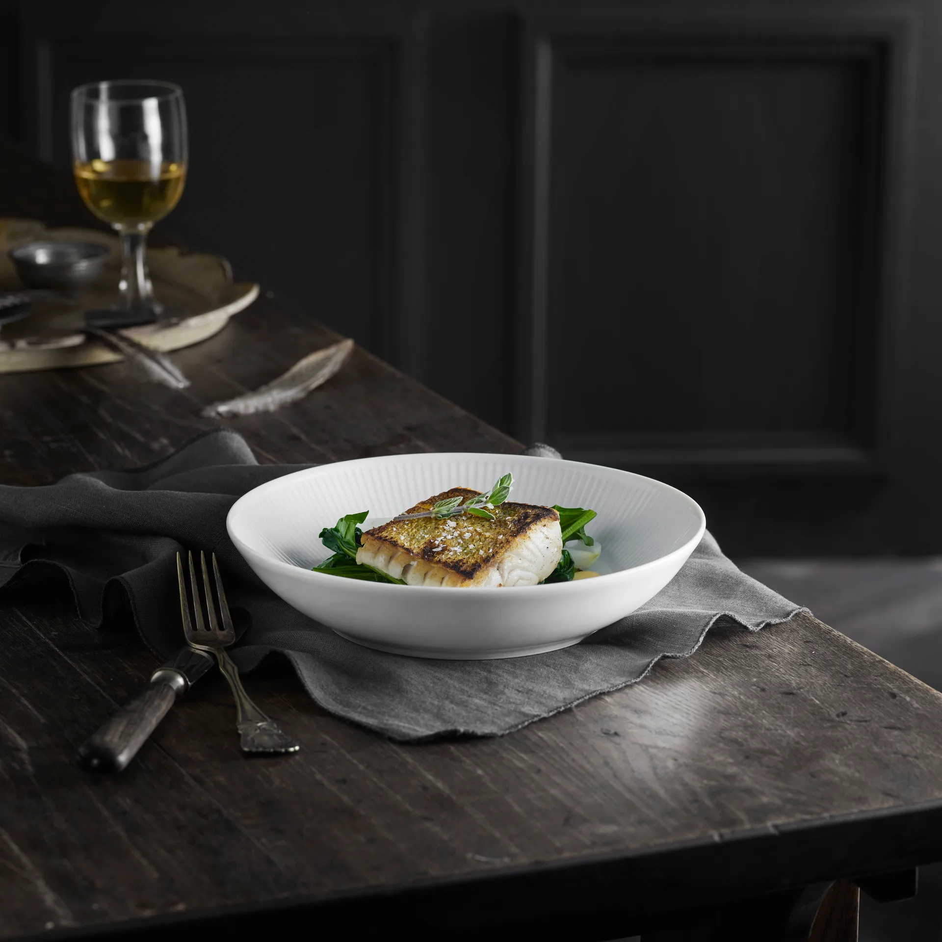 Talerz do makaronu Plissé Ø 20cm, Biały Pillivuyt