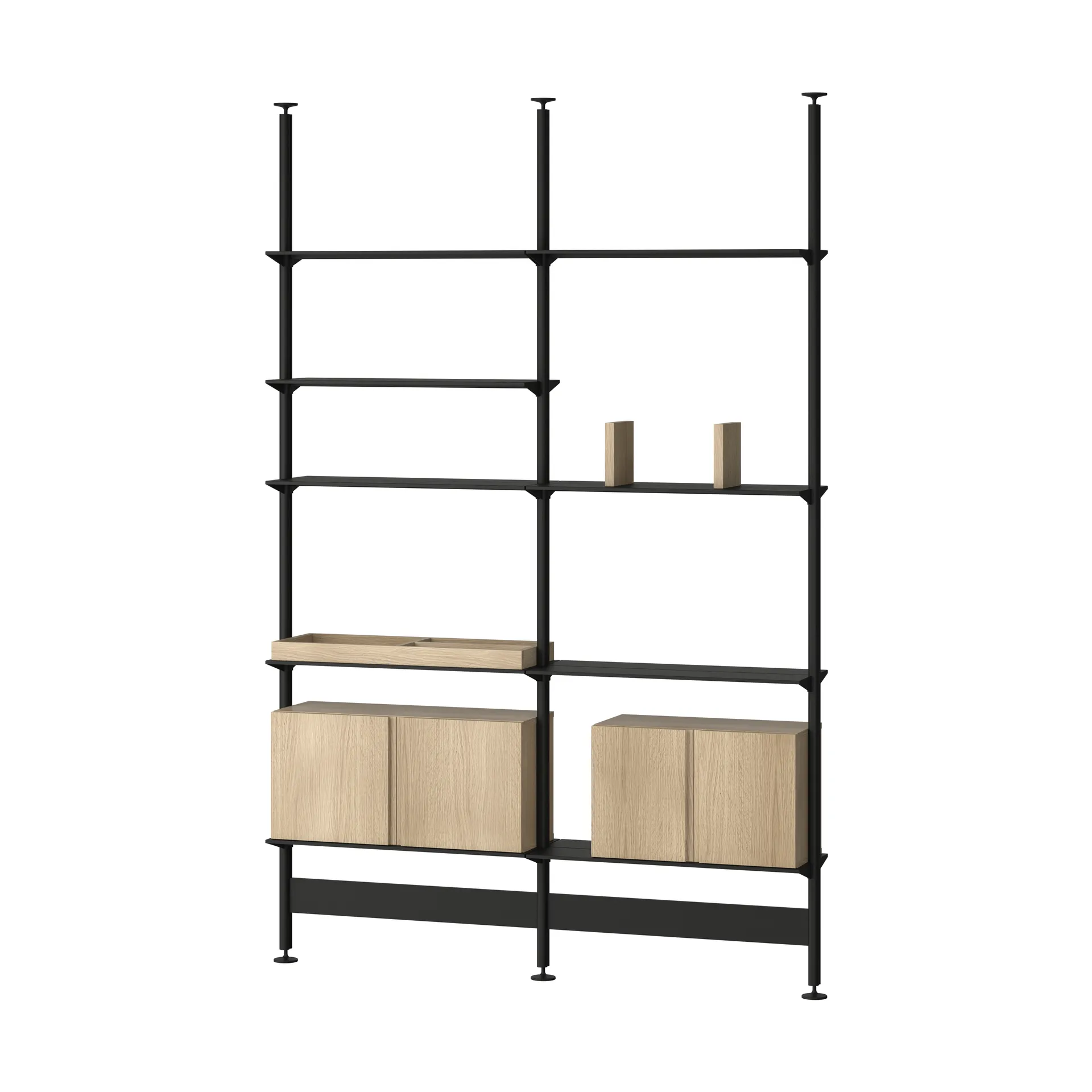 System półek Pira G2 F C A Black/Oak 240–247 cm Pira