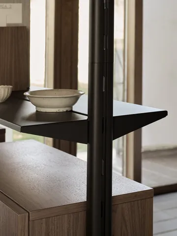 System półek Pira G2 F C A Black/Walnut 256–264 cm - Pira