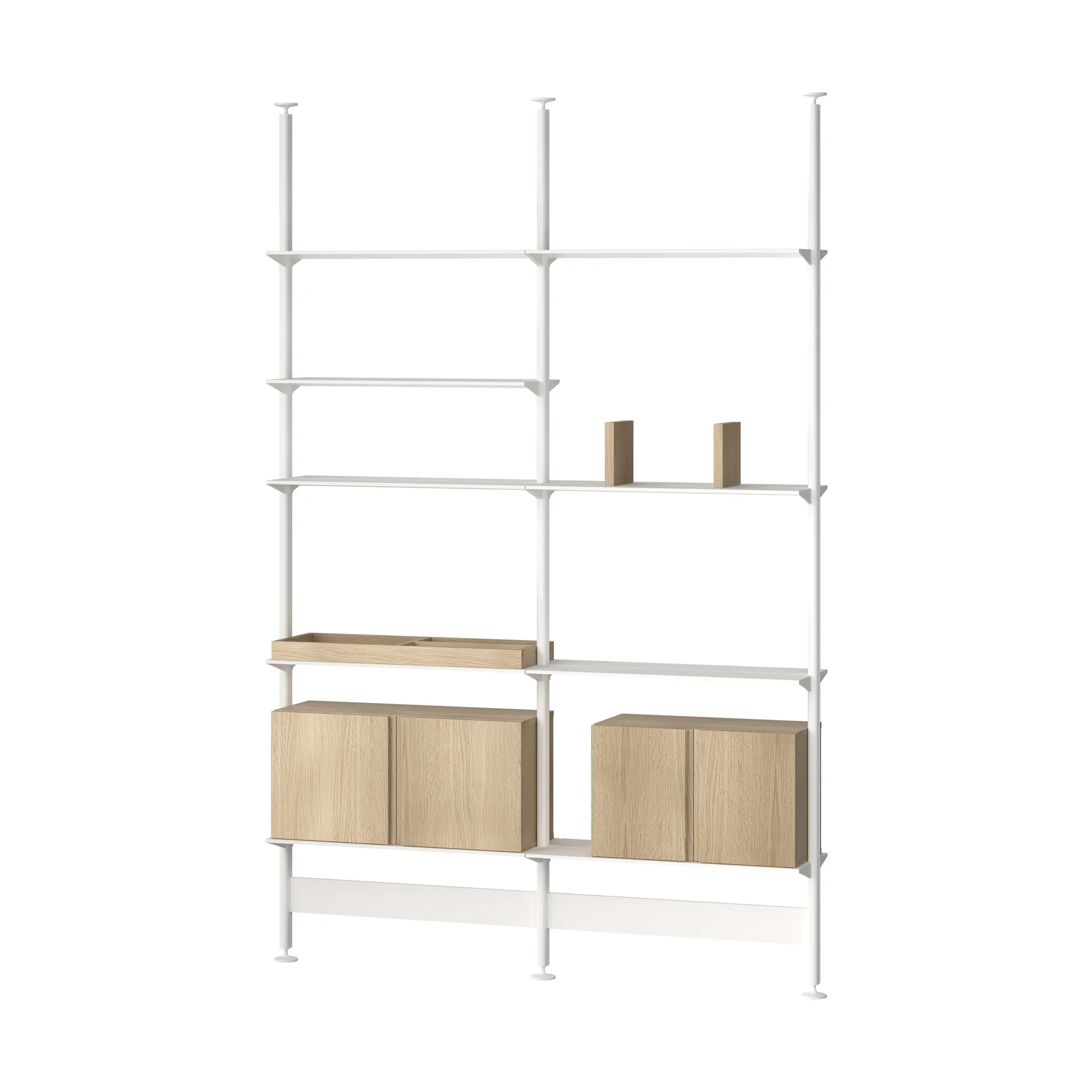 System półek Pira G2 F C A White/Oak 256–264 cm,  Pira