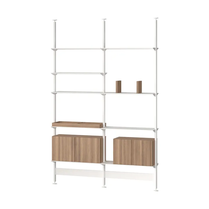 System półek Pira G2 F C A White/Walnut 240–247 cm - Pira