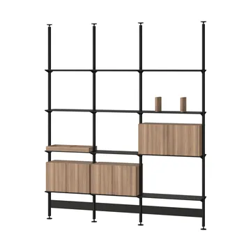 System półek Pira G2 F C B Black/Walnut 248–255 cm - Pira