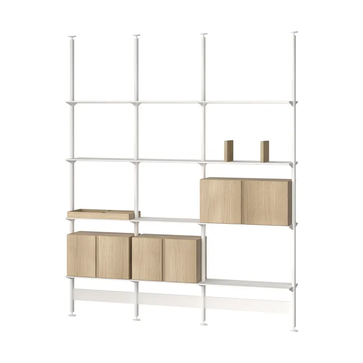 System półek Pira G2 F C B White/Oak 248–255 cm - Pira