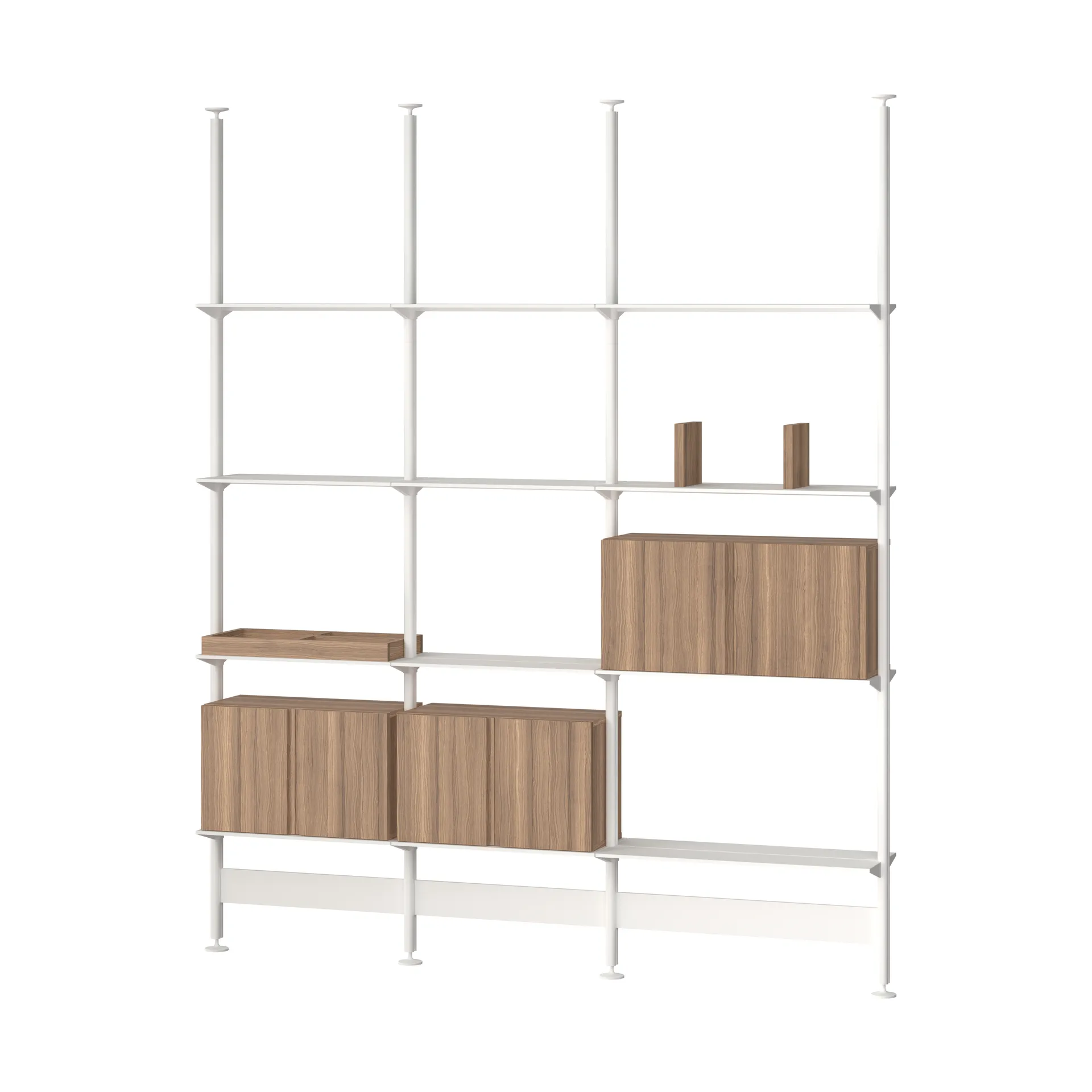 System półek Pira G2 F C B White/Walnut 248–255 cm Pira